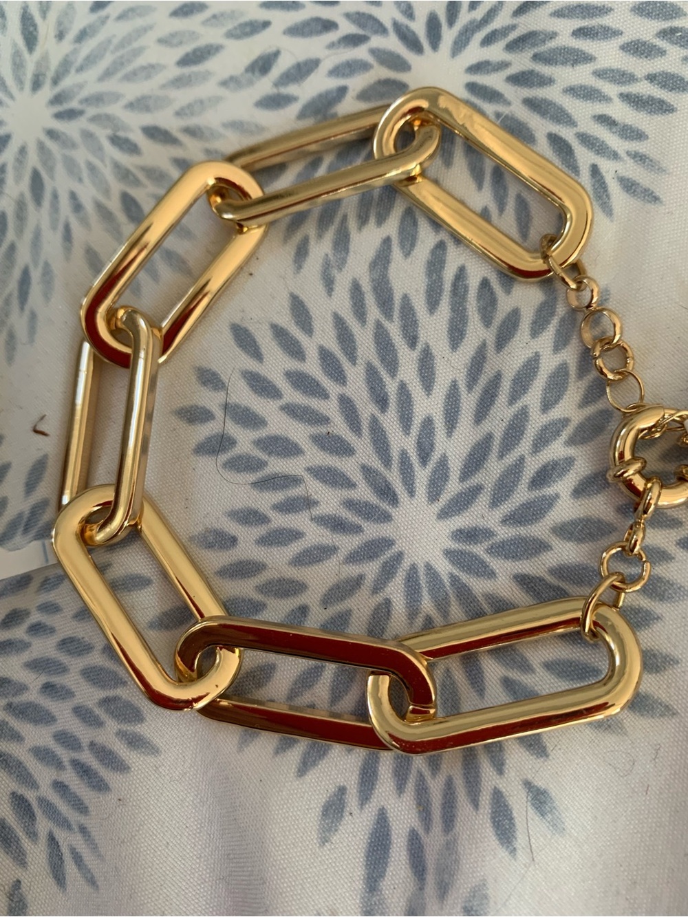 House of Harlow 1960 Gold Rectangular Link Bracelet